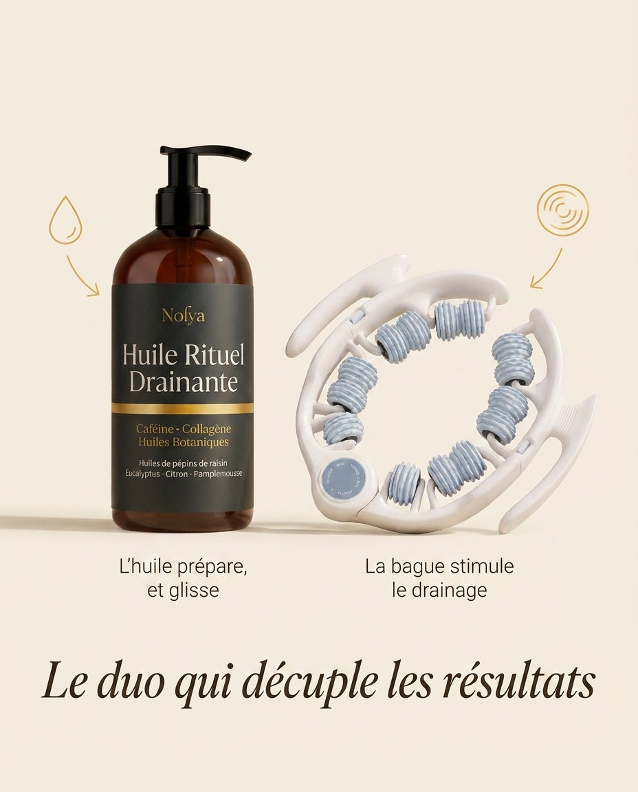 L'Huile Rituel Drainante Nolya — Bague Massante OFFERTE
